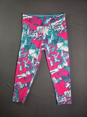 Adidas Women's Climalite Pink & Teal Floral Leggings